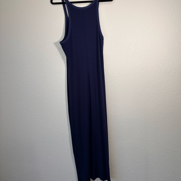 Good American Ribbed Navy Blue Sleeveless Dress Women's Size 5 - Picture 6 of 7